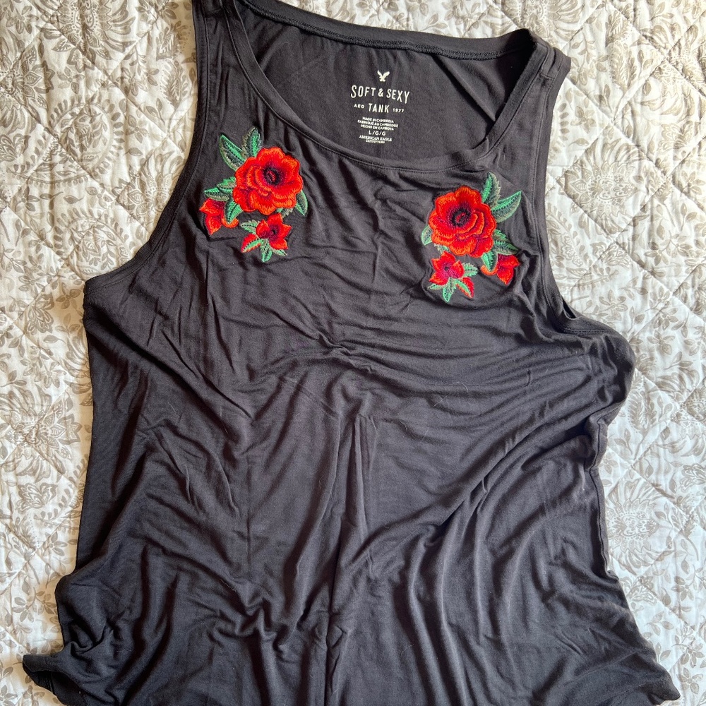 American Eagle Outfitters embroidered tank top